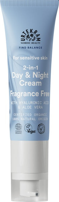 Crema de Día y Noche 2 en 1 para Pieles Sensibles Sin Perfume Urtekram