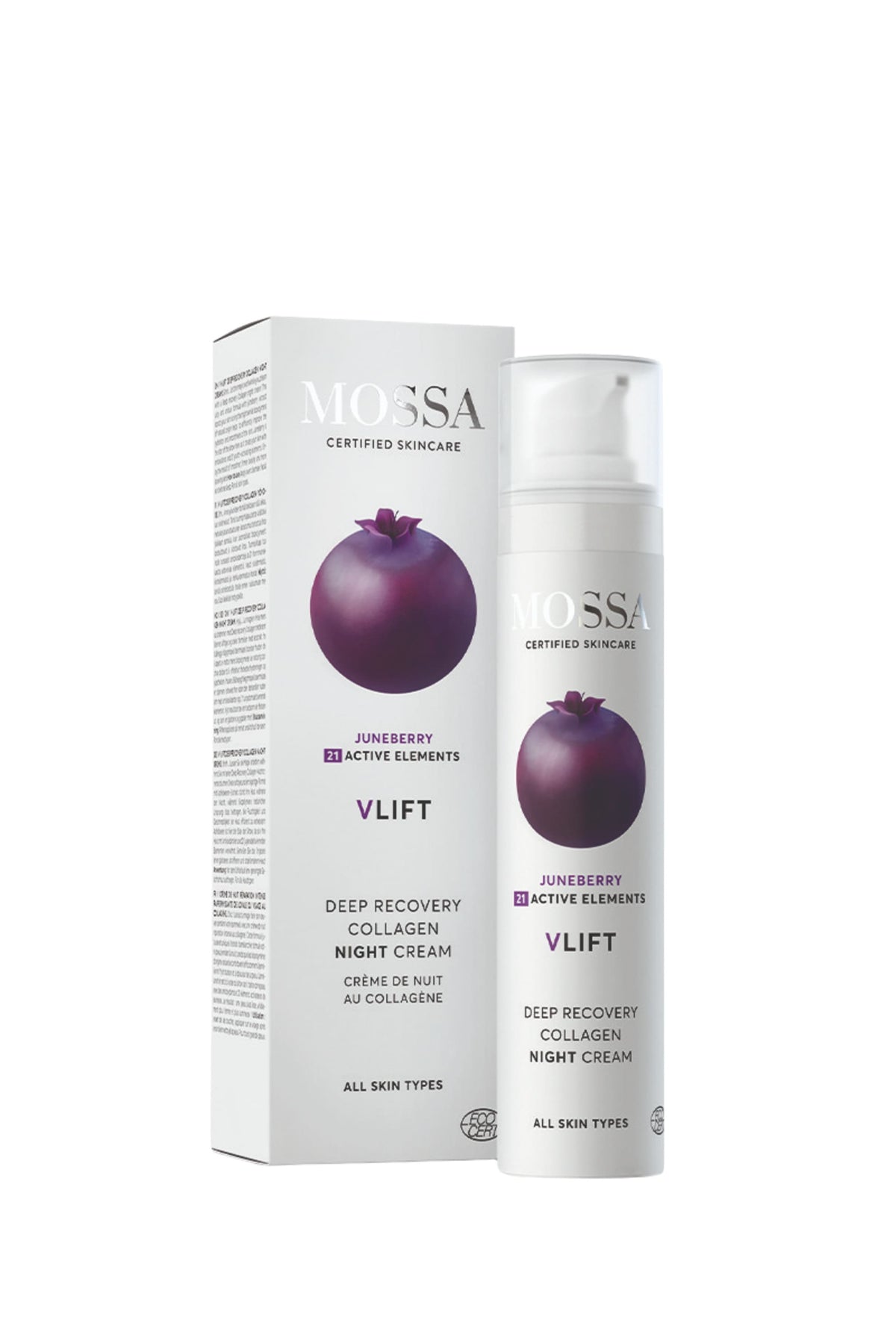 Crema de Noche con Colágeno V-Lift Recuperación Profunda Mossa