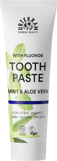 Dentífrico Menta y Aloe Vera Con Flúor Urtekram