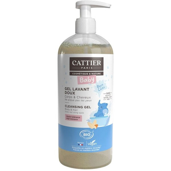 Gel Baño Bebé Cuerpo y Cabello Cattier