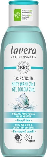 Gel de Ducha y Champú 2 en 1 Basis Sensitiv Lavera