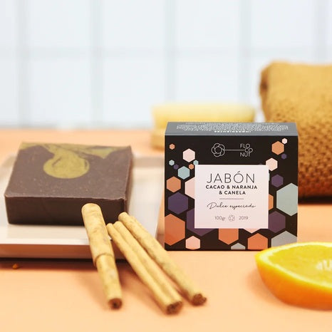 Jabón Sólido Cacao Naranja y Canela Floconut