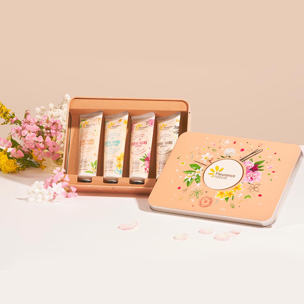 Pack 4 Cremas de Manos en Cofre Melocotón Fleurance Nature