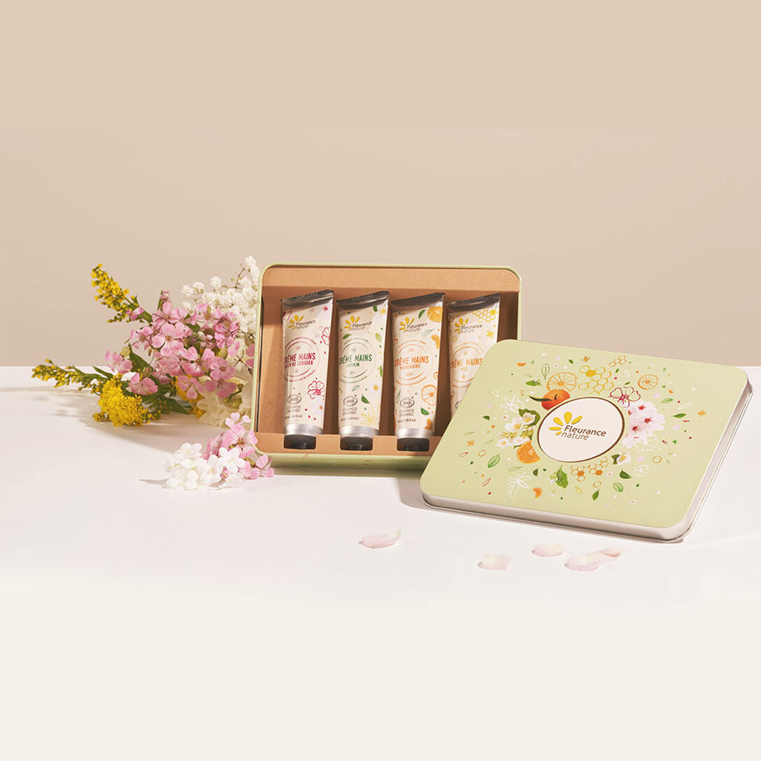 Pack 4 Cremas de Manos en Cofre Verde Fleurance Nature