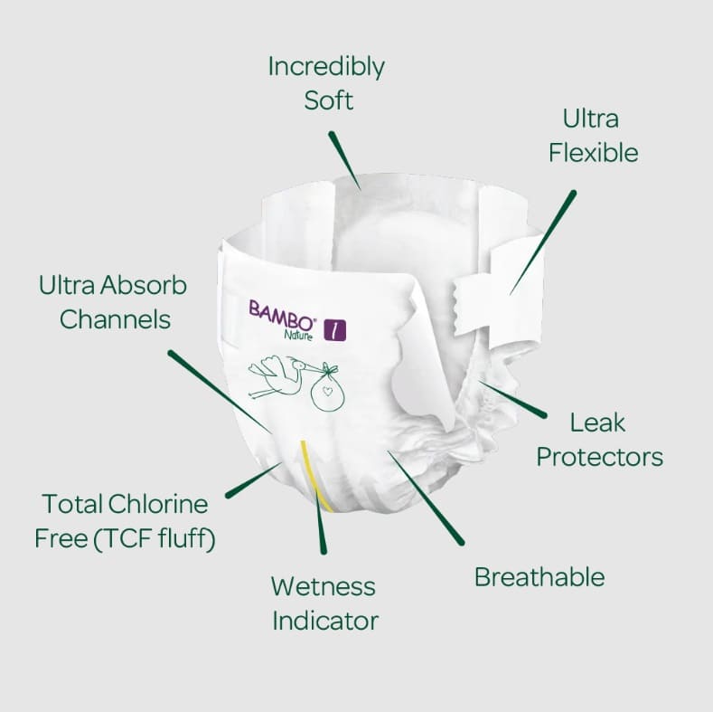 Pañal Ecológico Bambo Nature Caracteristicas