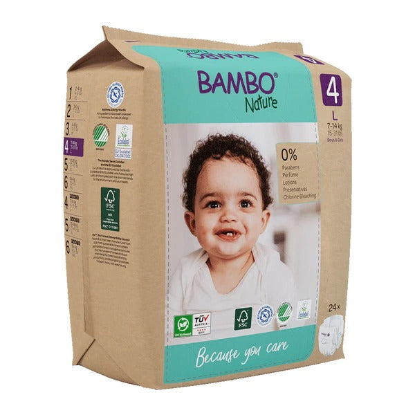 Pañales Ecológicos Bambo Nature 7 a 14 kg