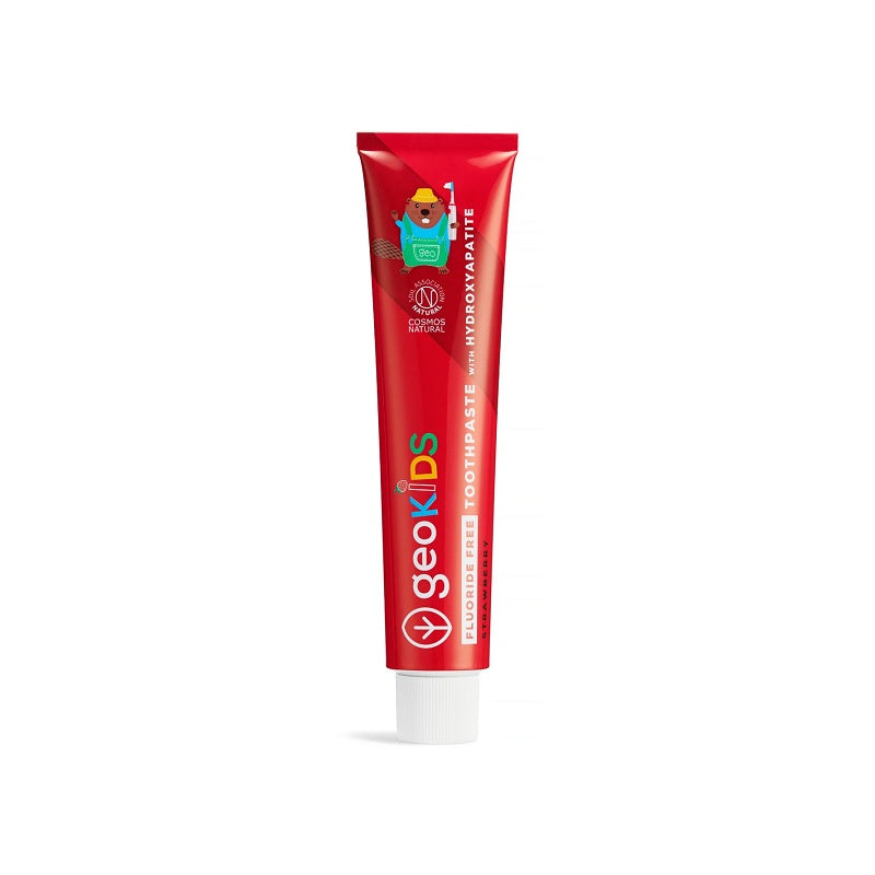 Pasta de dientes infantil con hidroxiapatita, Fresa,Sin flúor Georganics