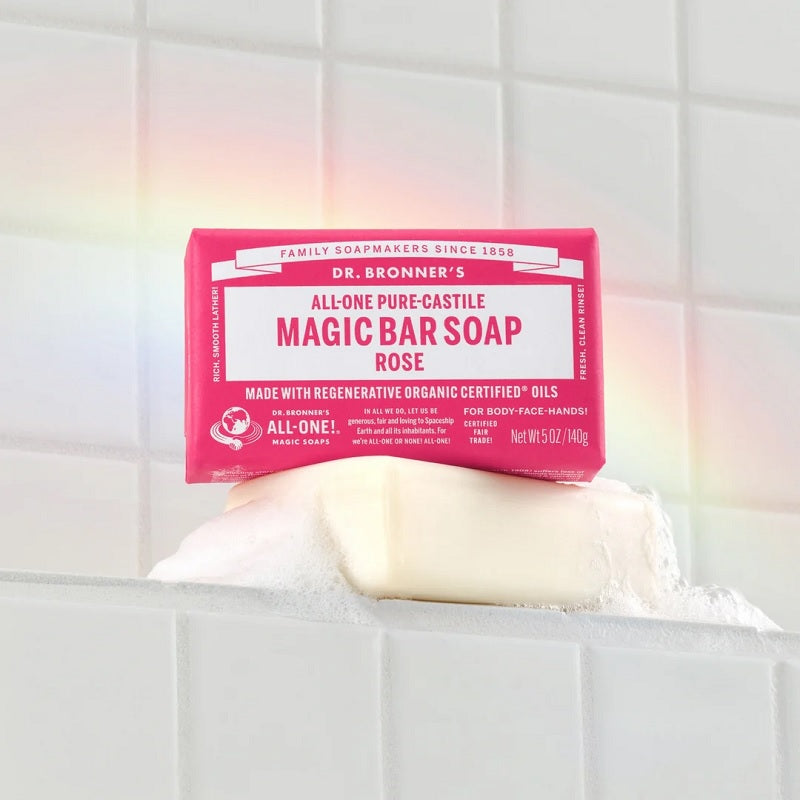 Pastilla de Jabón de Rosa Dr. Bronner's