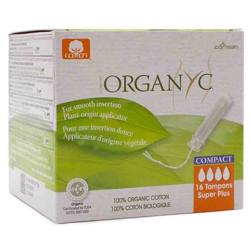 Tampones Súper Plus con Aplicador Compact Organyc