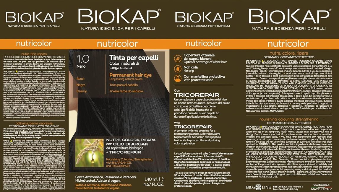 Tinte Negro 1.0 - Nutricolor Biokap