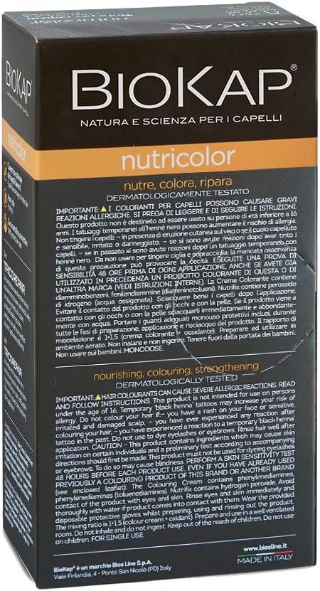 Tinte Rubio Tabaco 6.0 - Nutricolor Biokap Caja