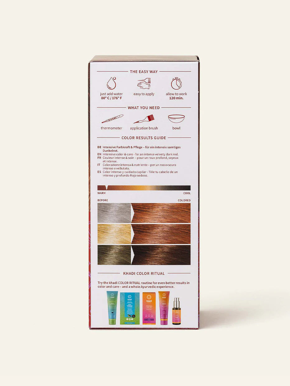 Tinte Vegetal Henna, Amla &amp; Jatropha Khadi