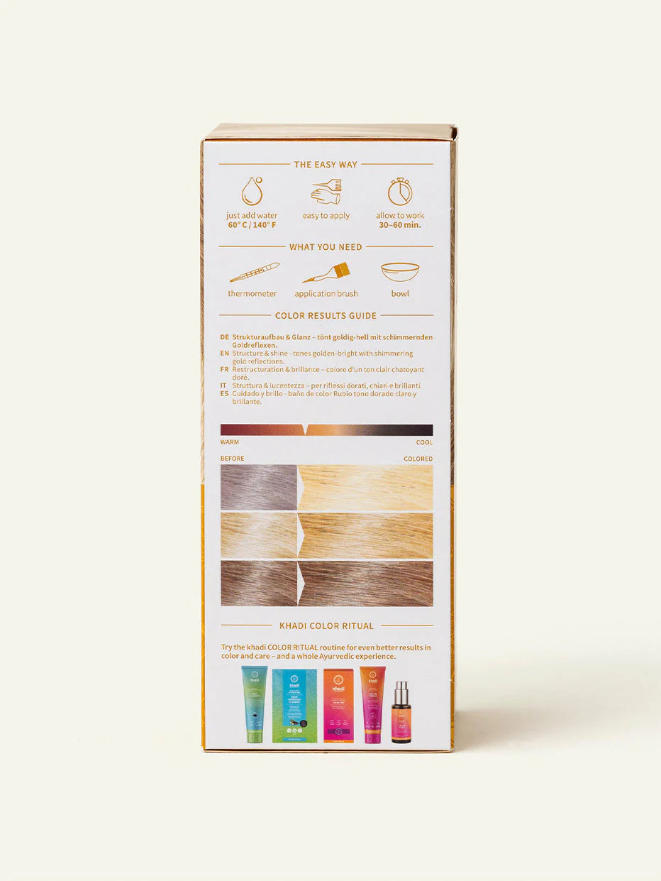 Tinte Vegetal Rubio Toque Dorado Khadi