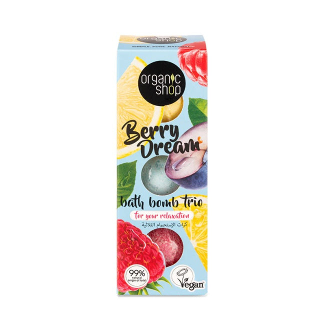 Trío de Bombas de Baño Berry Dream Organic Shop