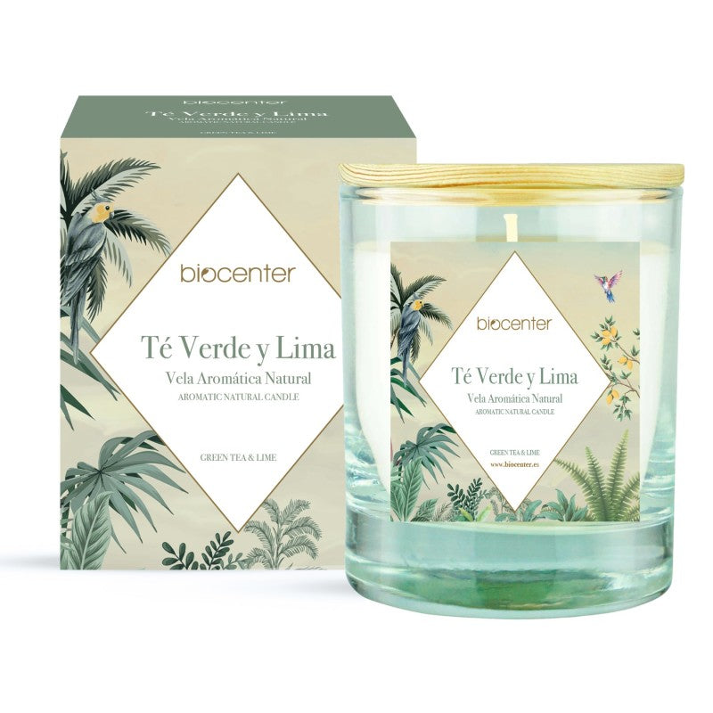 Vela Natural de Cera de Soja - Té Verde y Lima Biocenter