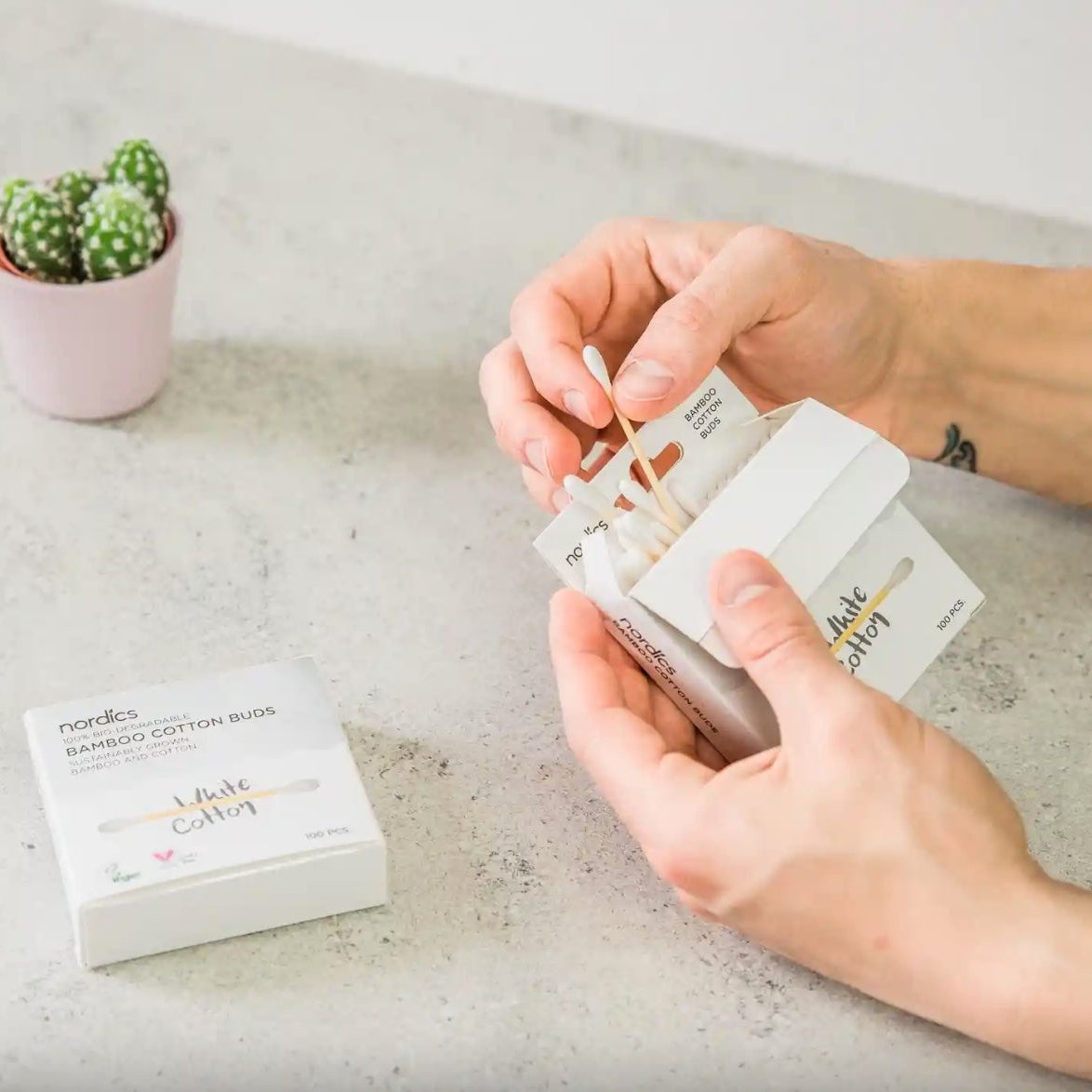 Bastoncillos bambú y algodón Bio Nordics