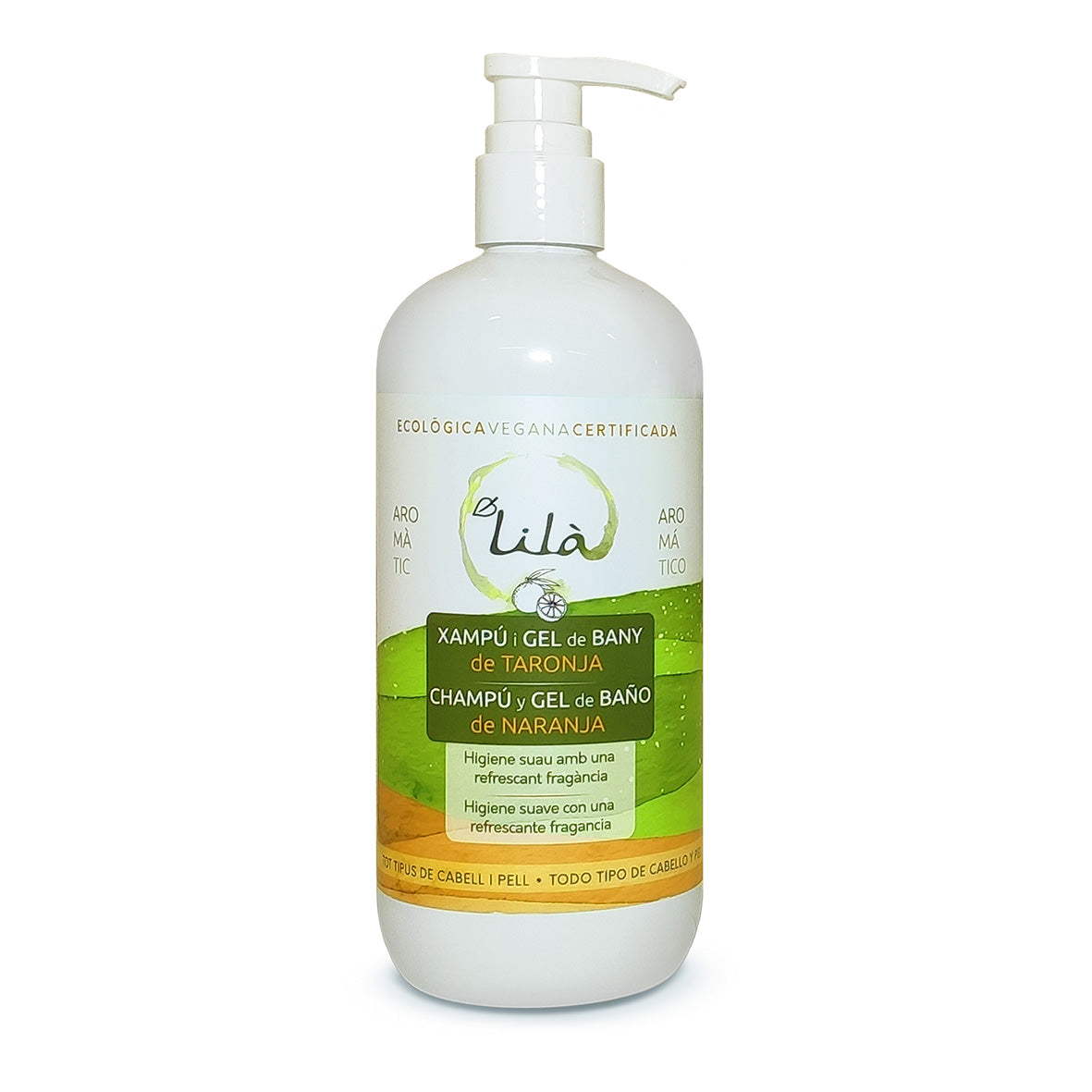 Champú y Gel de baño de naranja Lilà Cosmetics