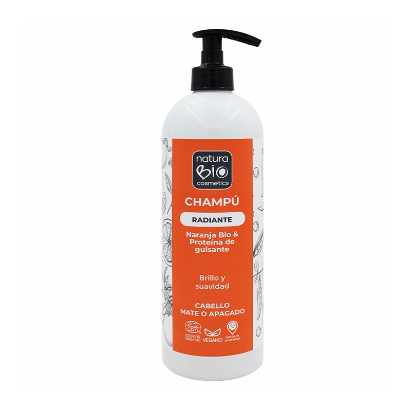 Champú Radiante Naranja Bio y Proteina Guisante NaturaBio