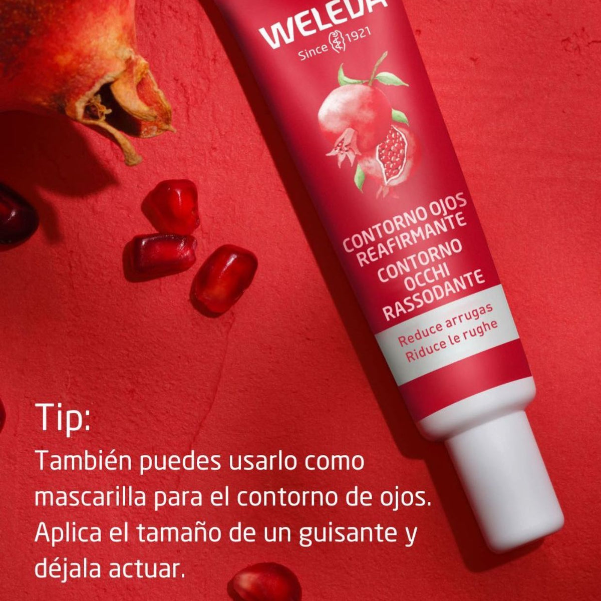 Contorno de Ojos Reafirmante de Granada y Péptidos de Maca Weleda