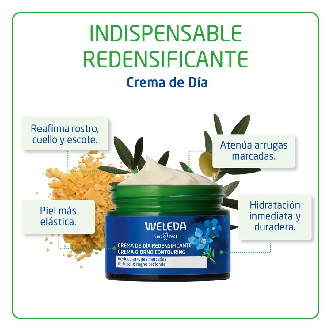 Crema de Día Redensificante de Genciana Azul y Edelweiss Weleda