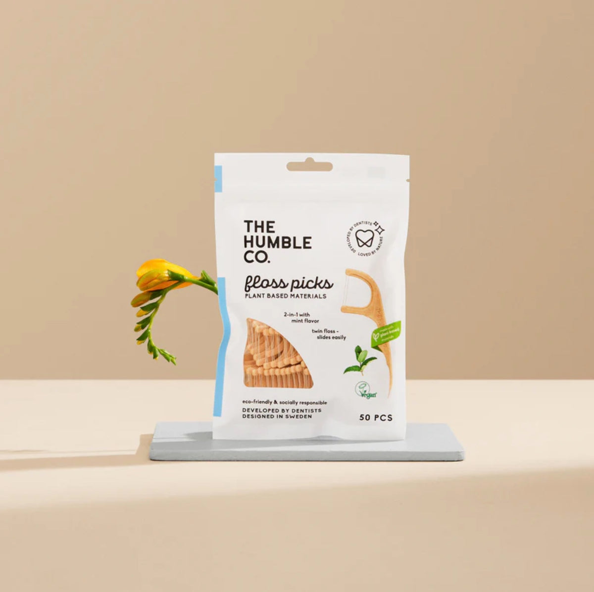 Hilo Dental con Mango Menta-Doble The Humble co.