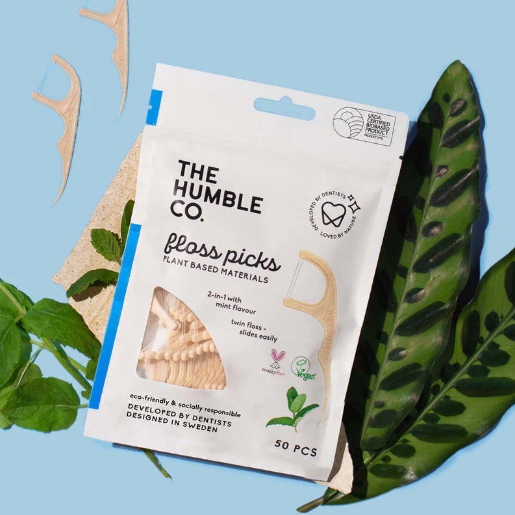 Hilo Dental con Mango Menta-Doble The Humble co.