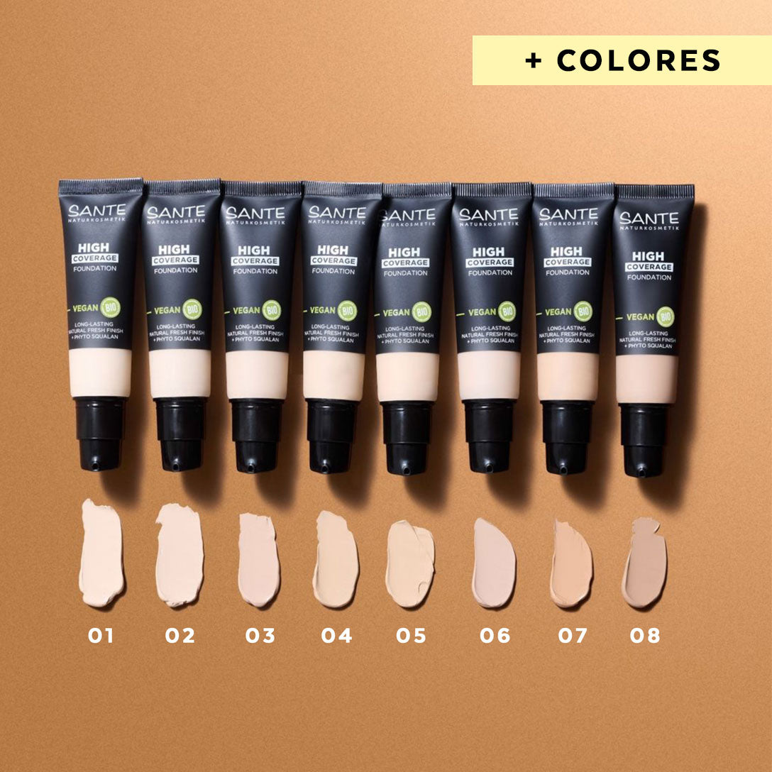 Maquillaje Fluido Alta Cobertura Sante

