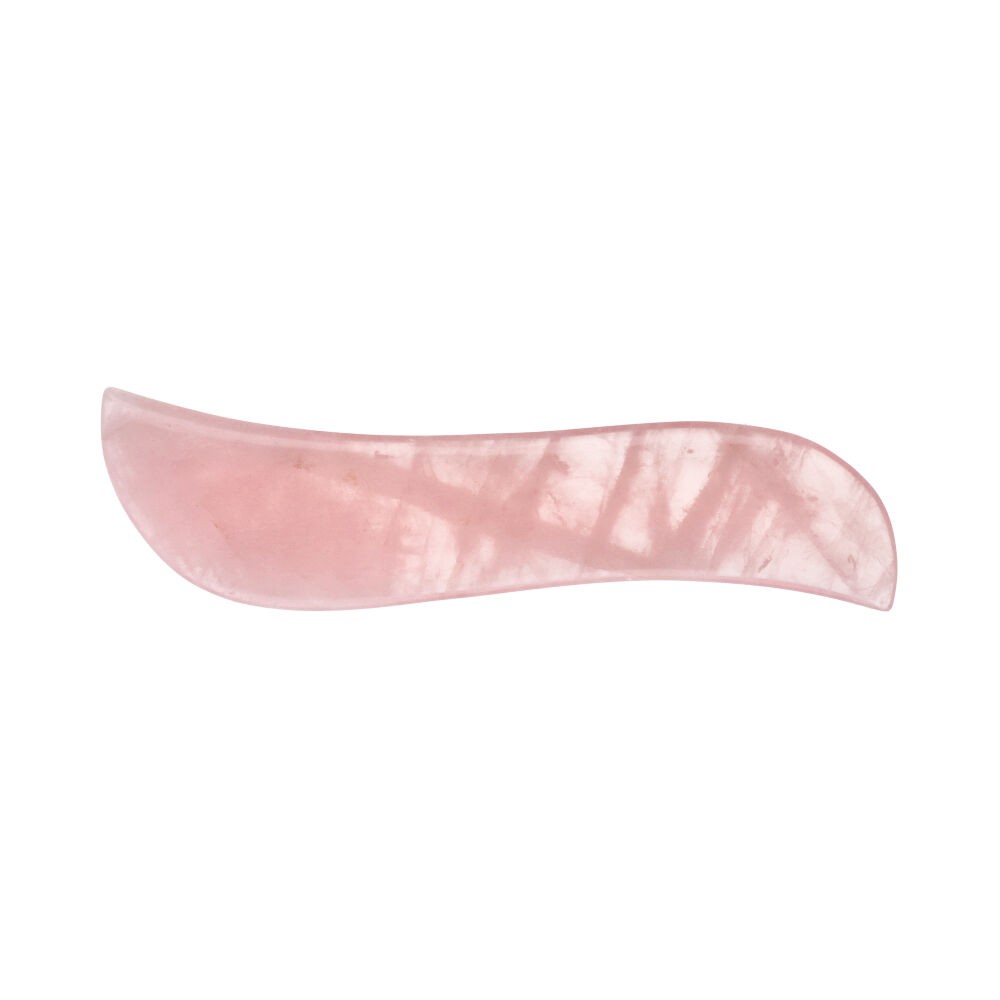 Gua Sha Cuarzo Rosa Alargado