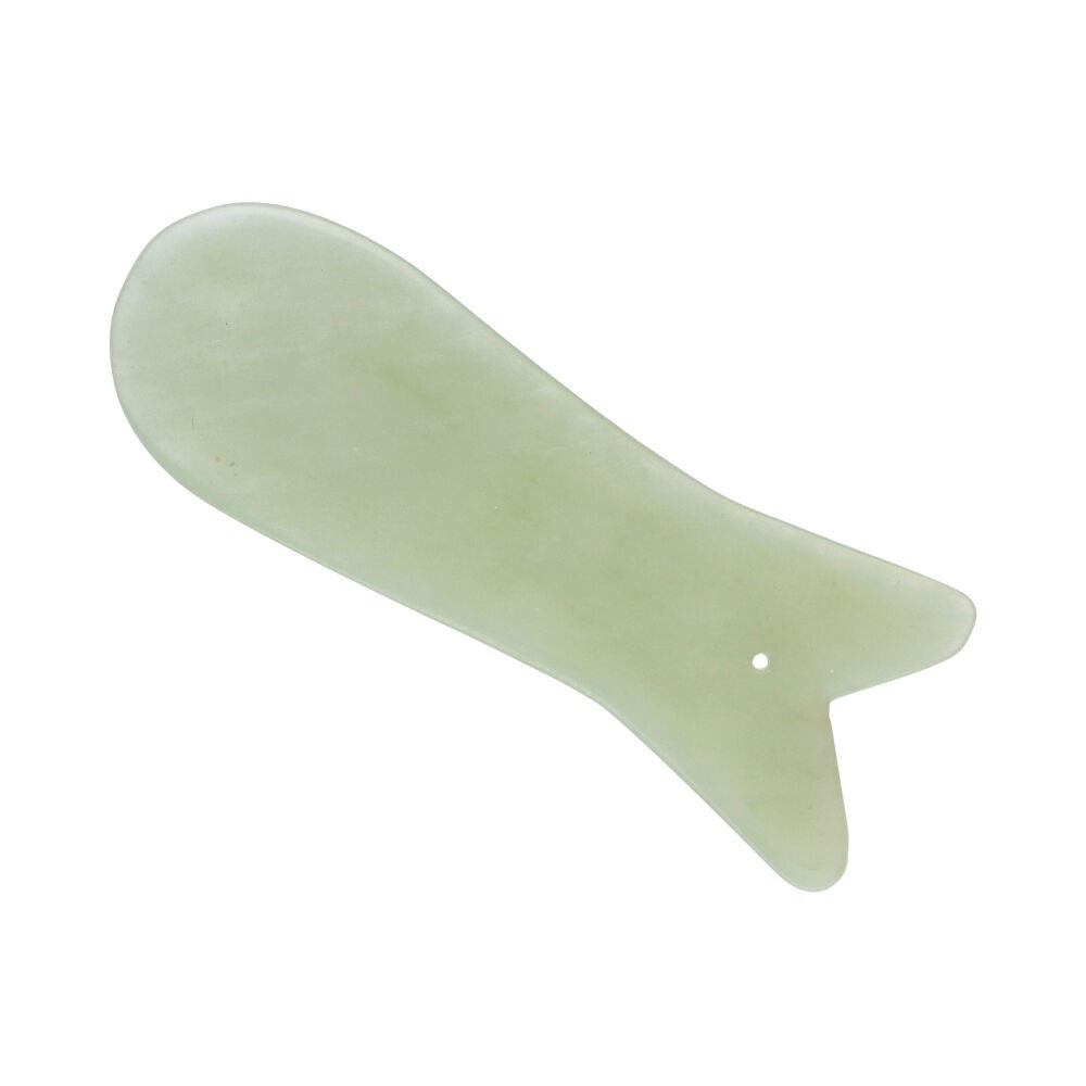Masajeador Gua Sha Pez de Jade