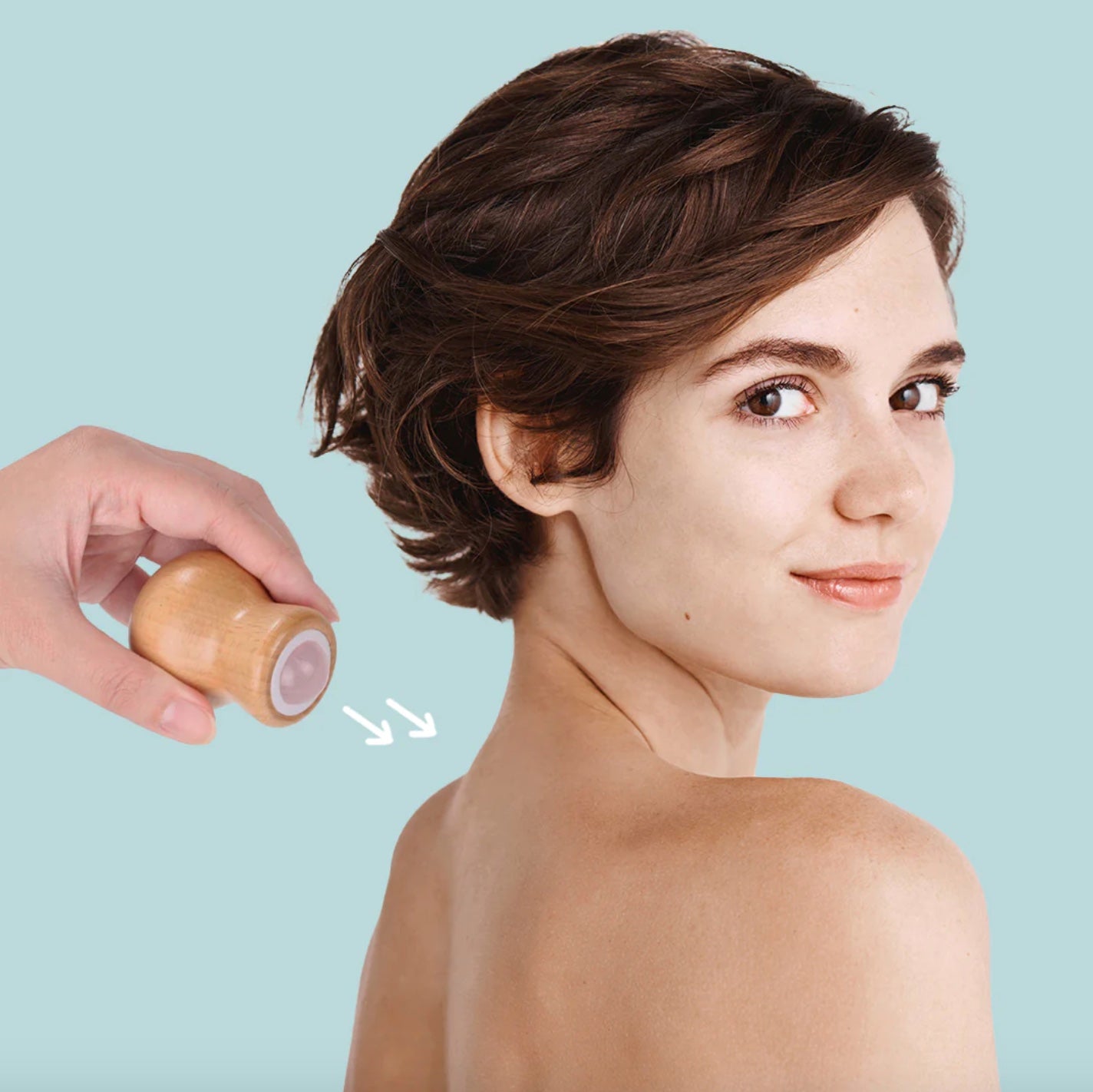 Roll On Masajeador Facial y Corporal Bambú y Jade Naturbrush