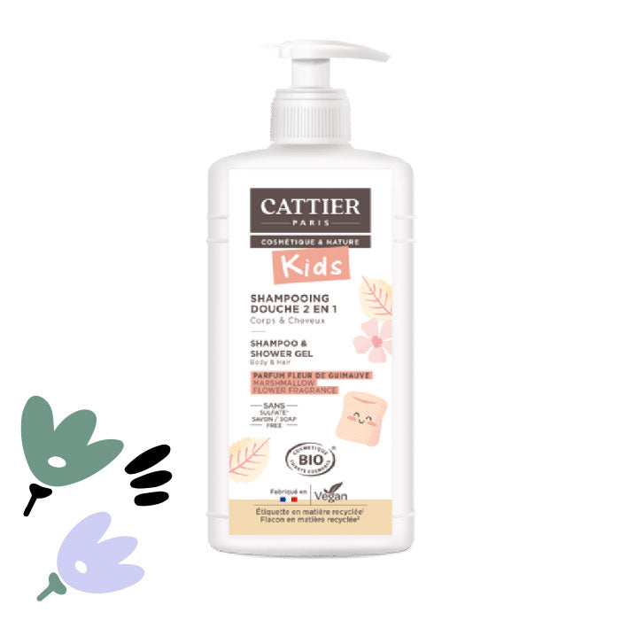 Champú Gel Ducha Niño Aroma Flor de Malvavisco Cattier