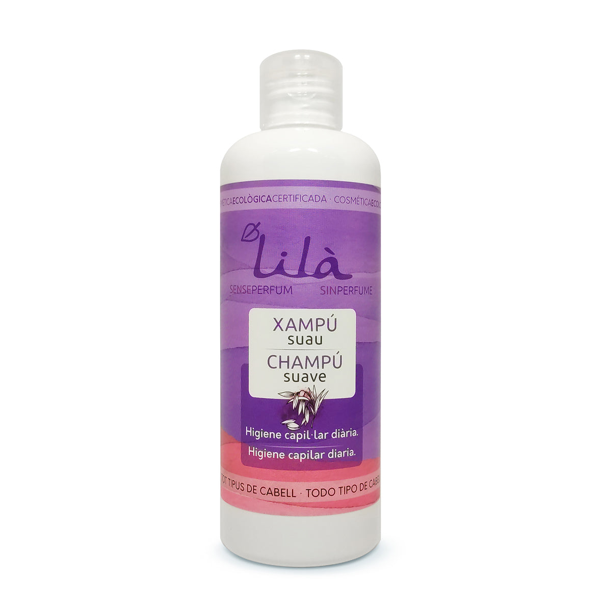Champú Natural Suave Sin Perfume Lilà Cosmètics