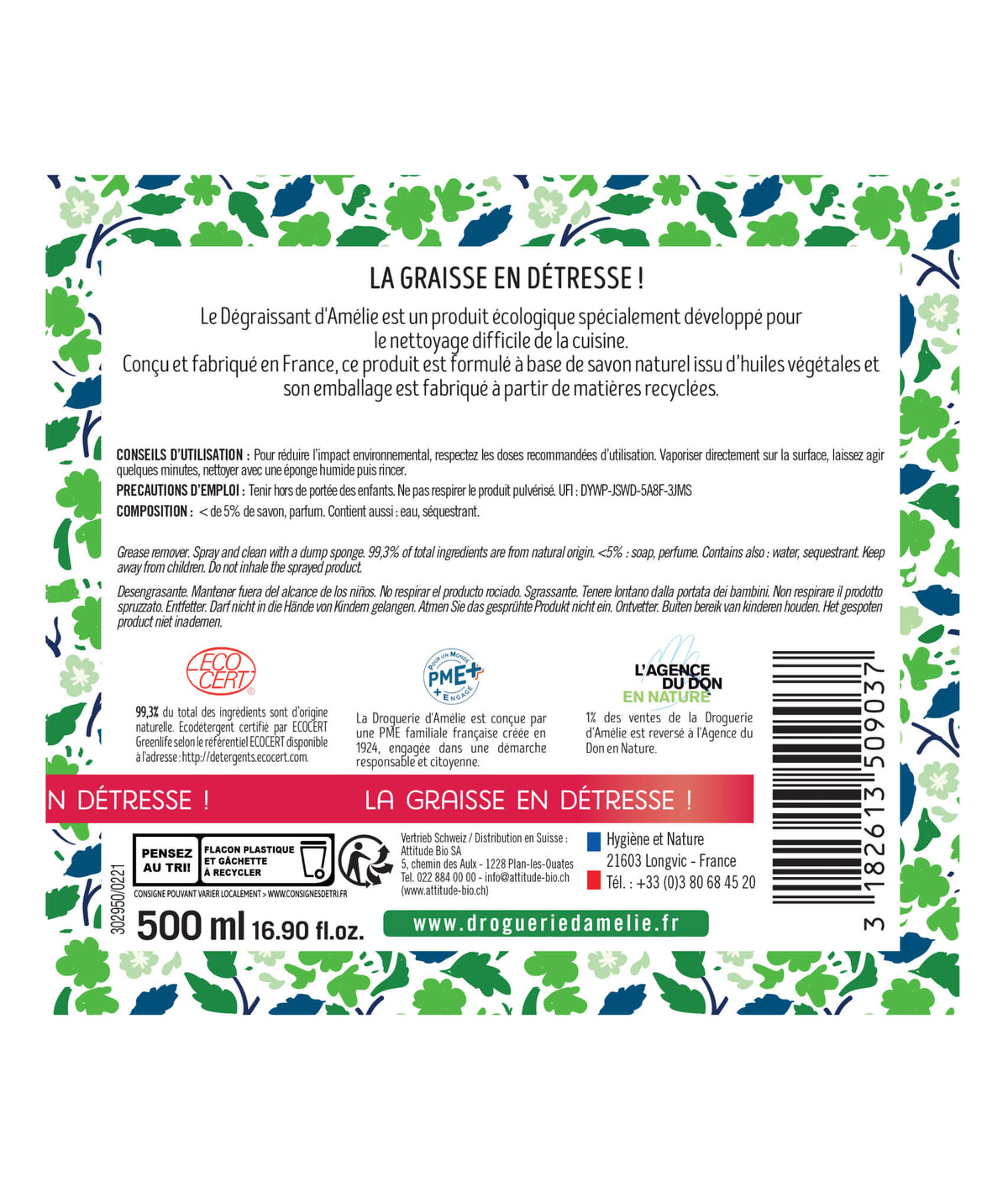 Desengrasante natural para el hogar Amélie