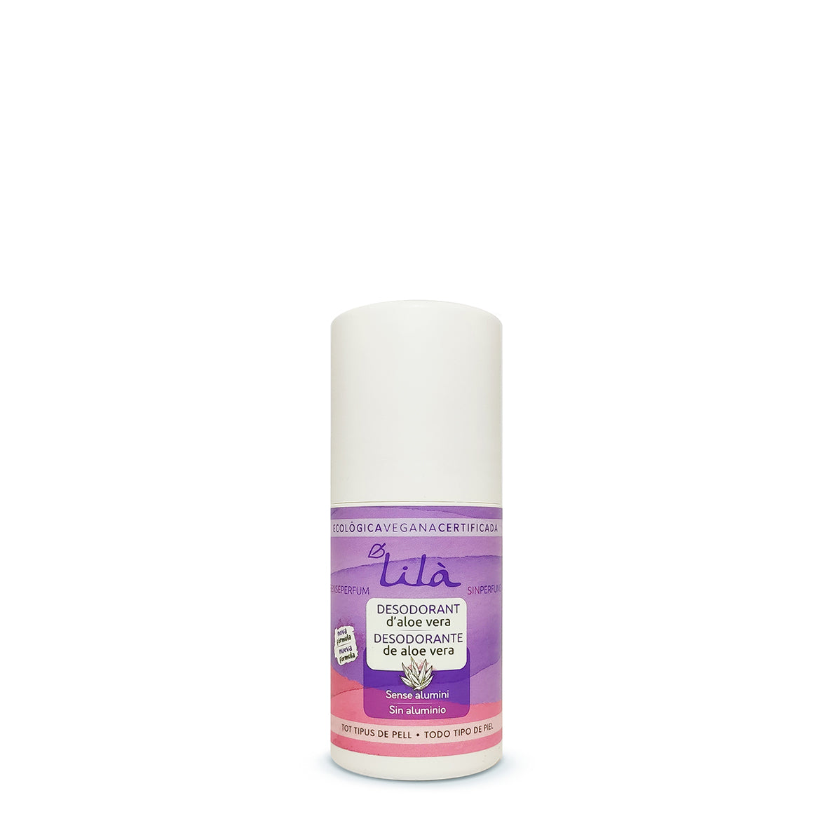 Desodorante Aloe Vera Roll-on Sin Perfume Lilà Cosmètics