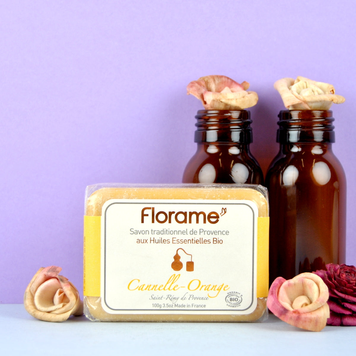 Jabón en Pastilla de Canela-Naranja Florame