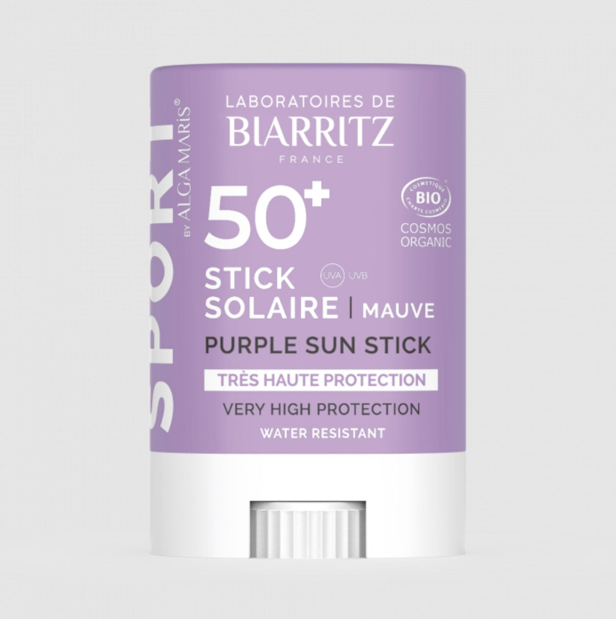 Stick Solar Natural SPF 50+ Color Malva Laboratoires Biarritz