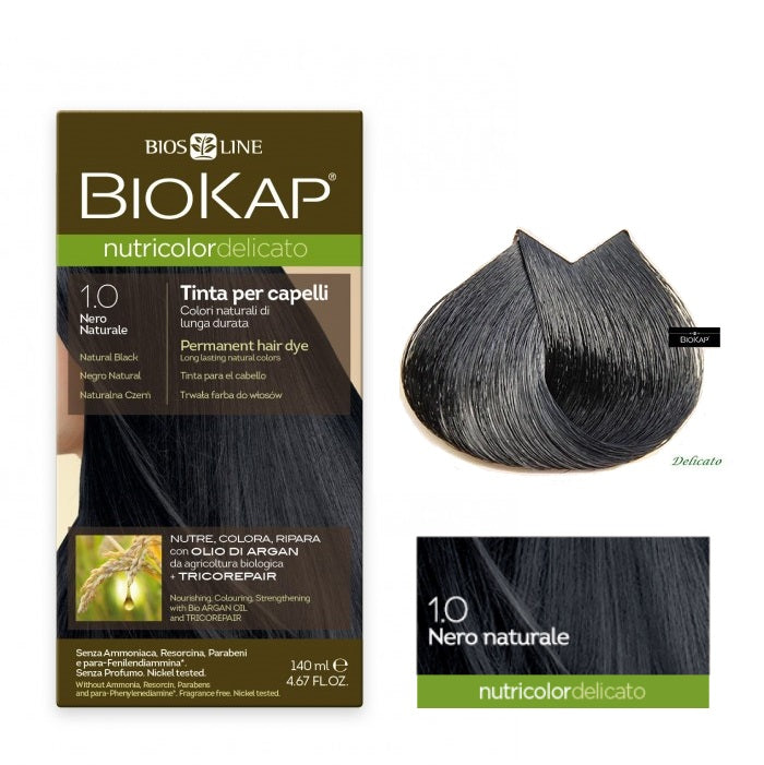 Tinte Negro Natural 1.0 - Nutricolor Delicato Biokap