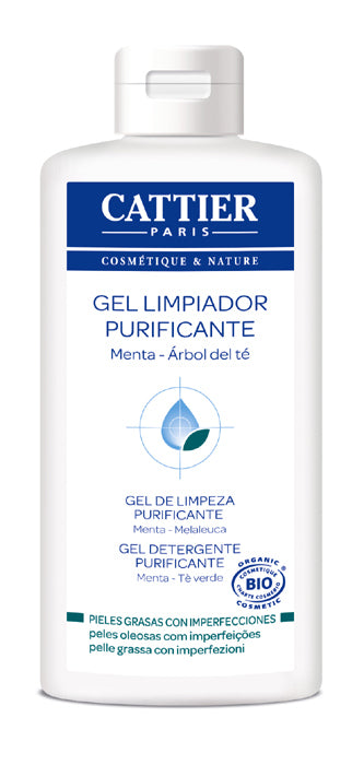 Gel Limpiador Purificante Anti Acné con Árbol del Té Cattier