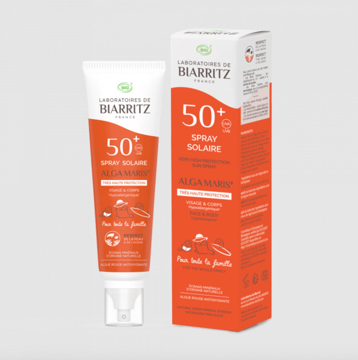 Spray Solar Alga Maris SPF 50+ Laboratoires Biarritz