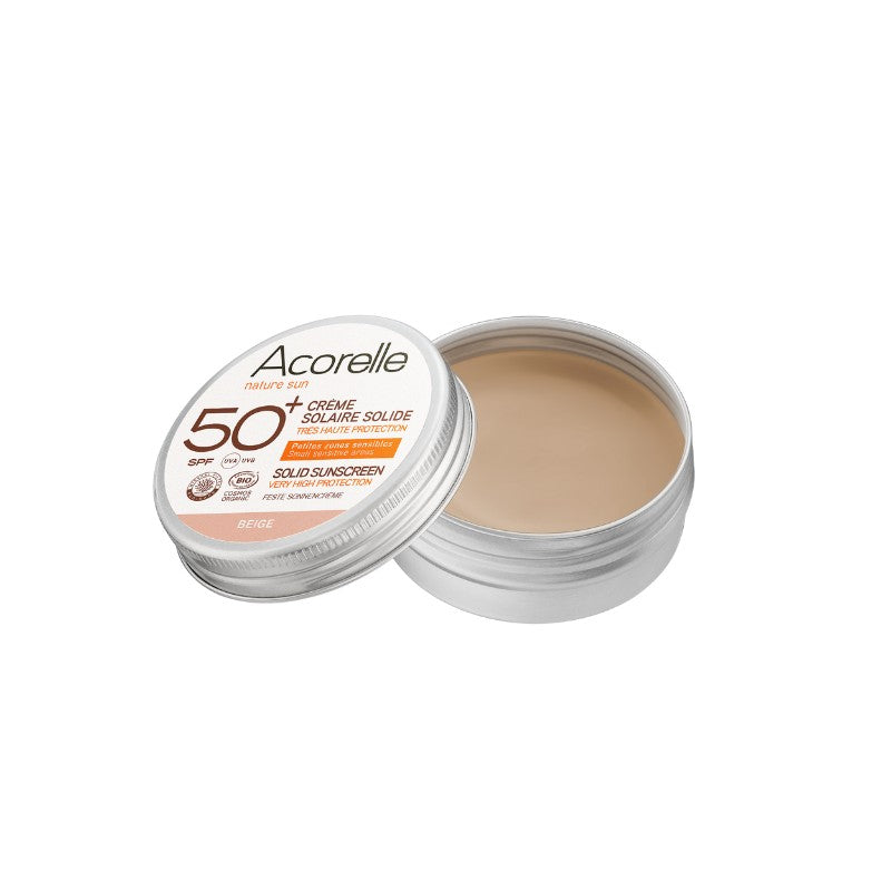 Crema Solar Sólida con Color SPF50+ Filtro Mineral Acorelle