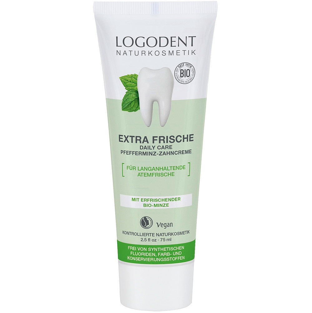 Dentífrico Extra Fresco Menta Daily Care Sin Fluor Logona