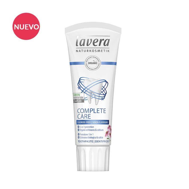 Dentífrico Cuidado Completo Sin Flúor Equinacea Bio y Calcio Lavera 75 ml