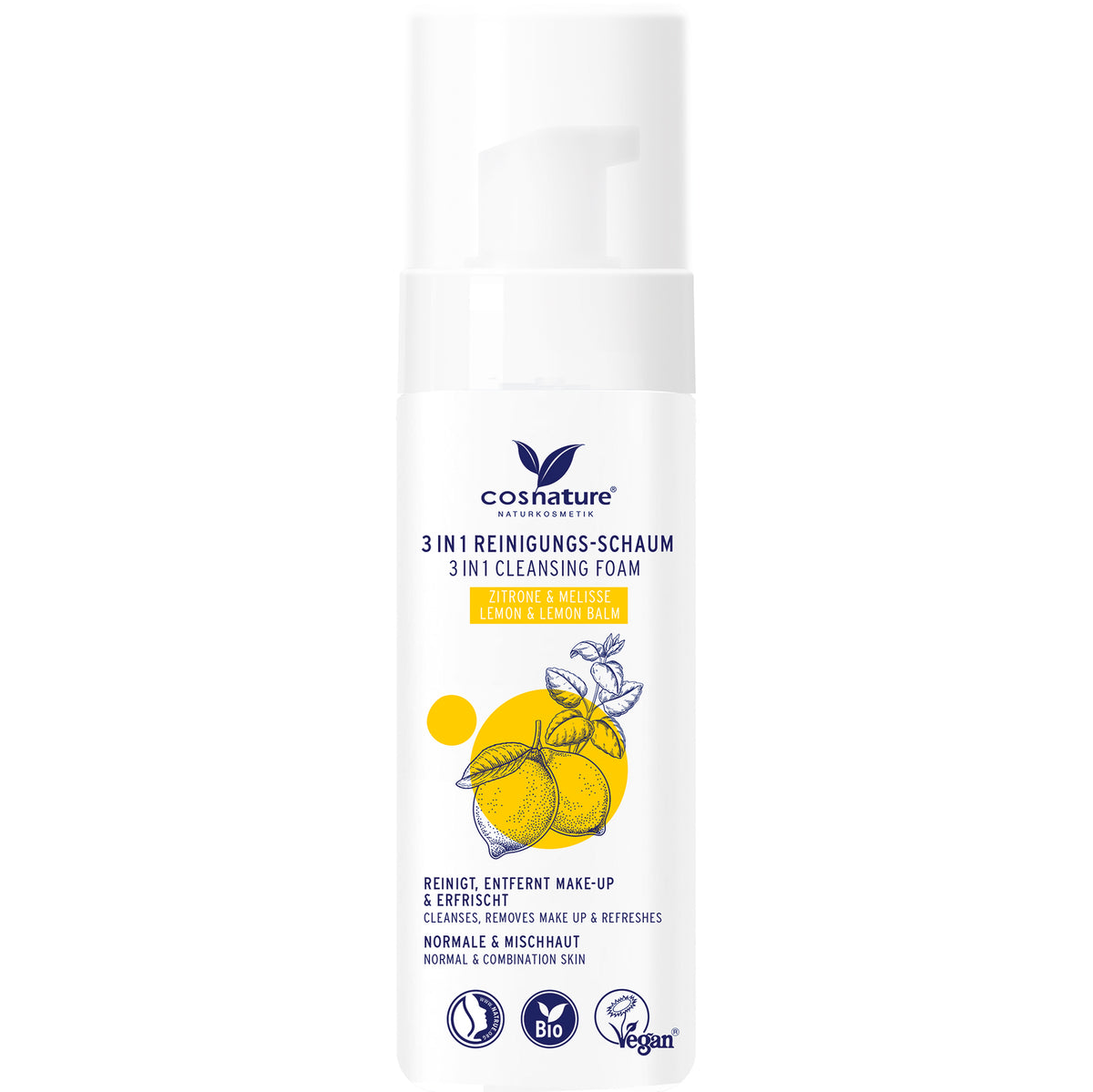 Espuma Limpiadora 3 en 1 Melisa y Limón Bio Cosnature