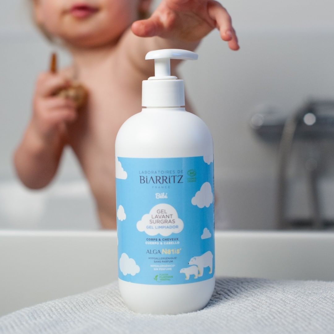 Gel de baño calmante bebé: Productos naturales sin perfume