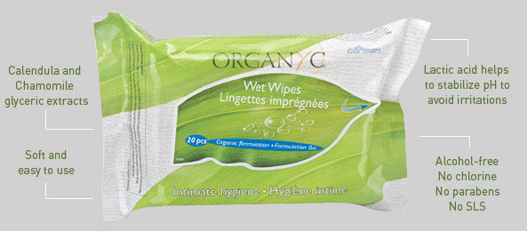 Toallitas Higiene Íntima Organyc