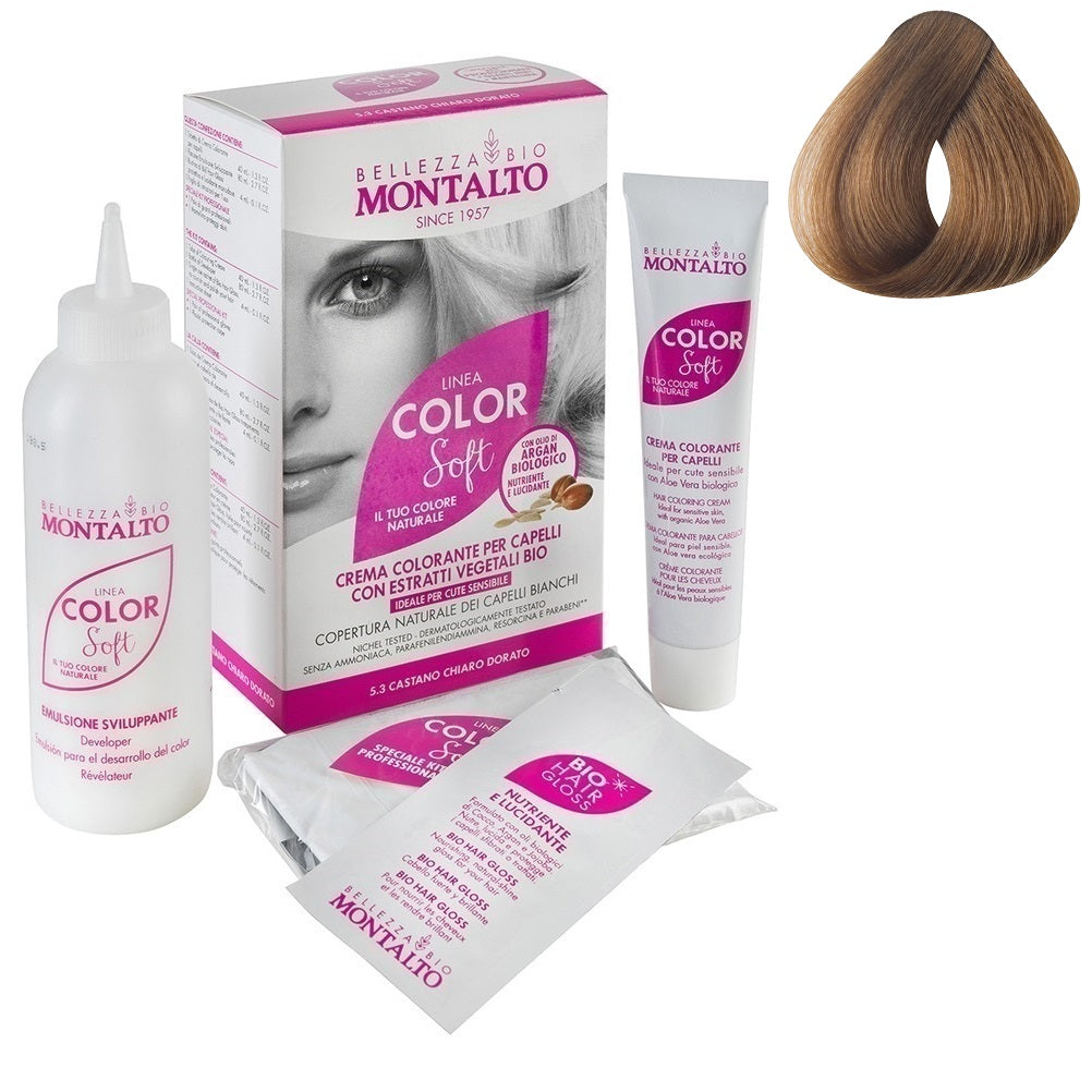 Tinte Vegetal Color Soft 7.3 Rubio Dorado Montalto Belleza Bio 135 ml